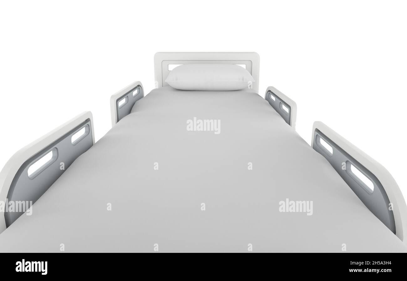 lit d'hôpital électrique en 3d isolé sur fond blanc Banque D'Images
