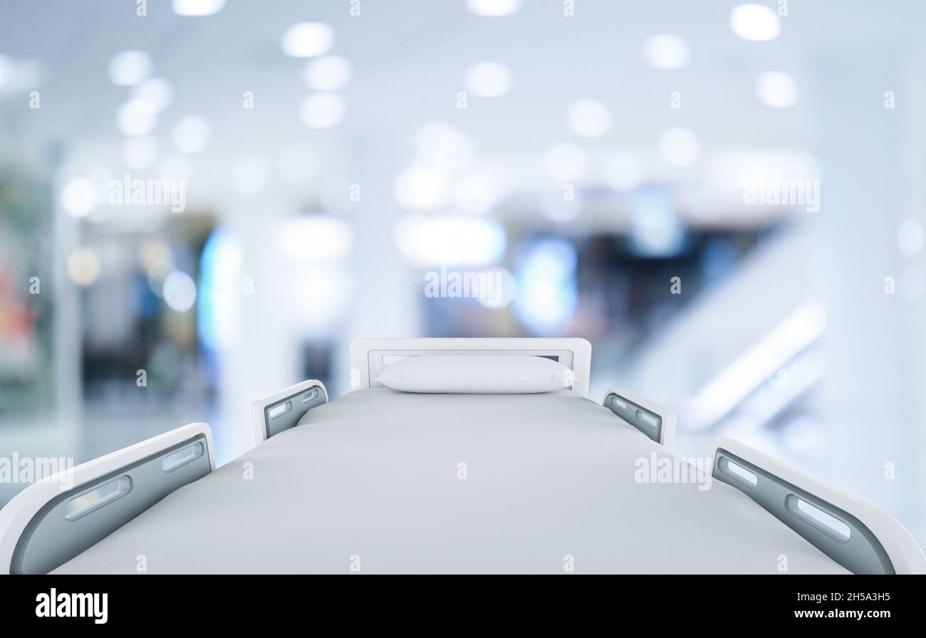 lit d'hôpital électrique en 3d isolé sur fond blanc Banque D'Images