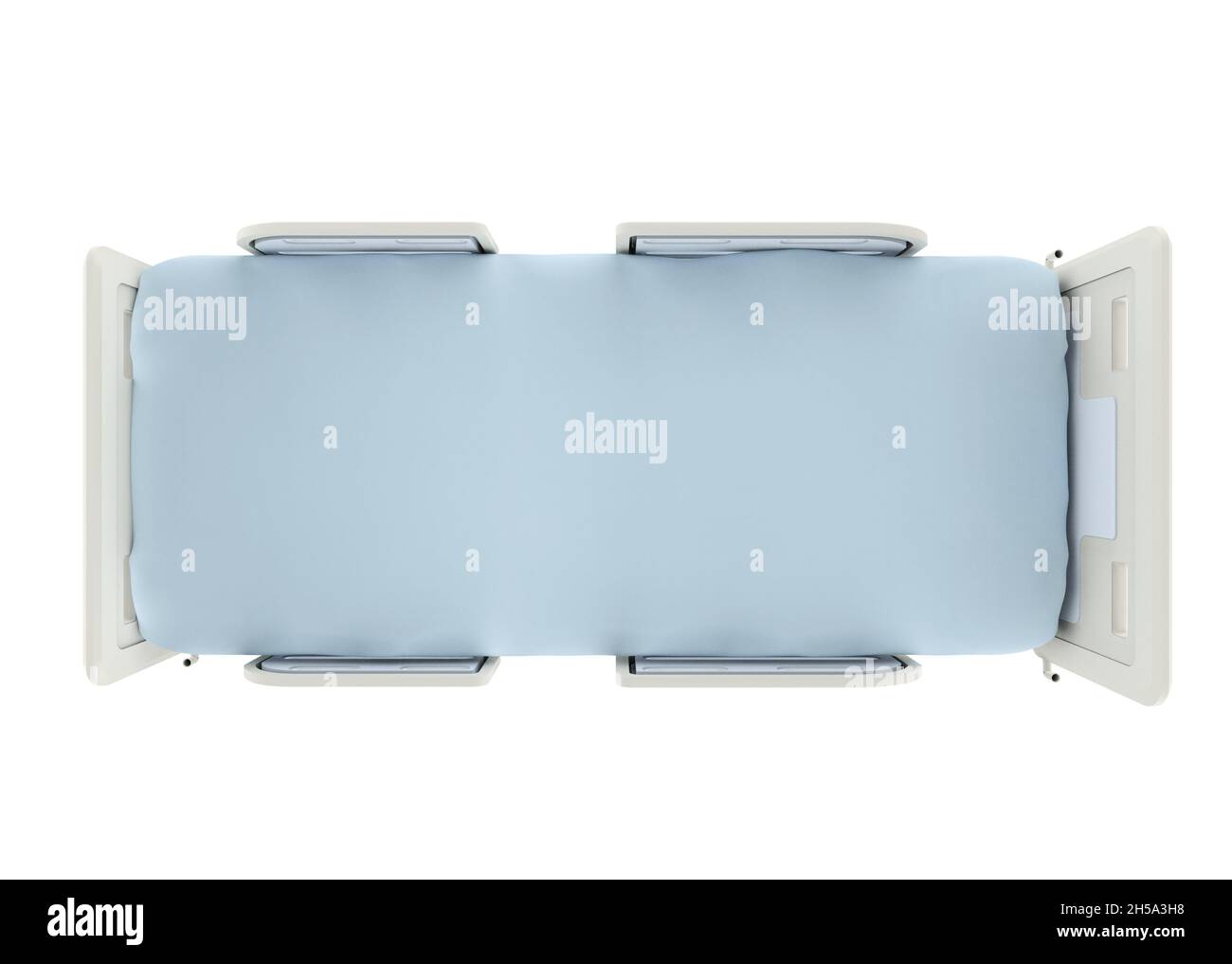 lit d'hôpital électrique en 3d isolé sur fond blanc Banque D'Images