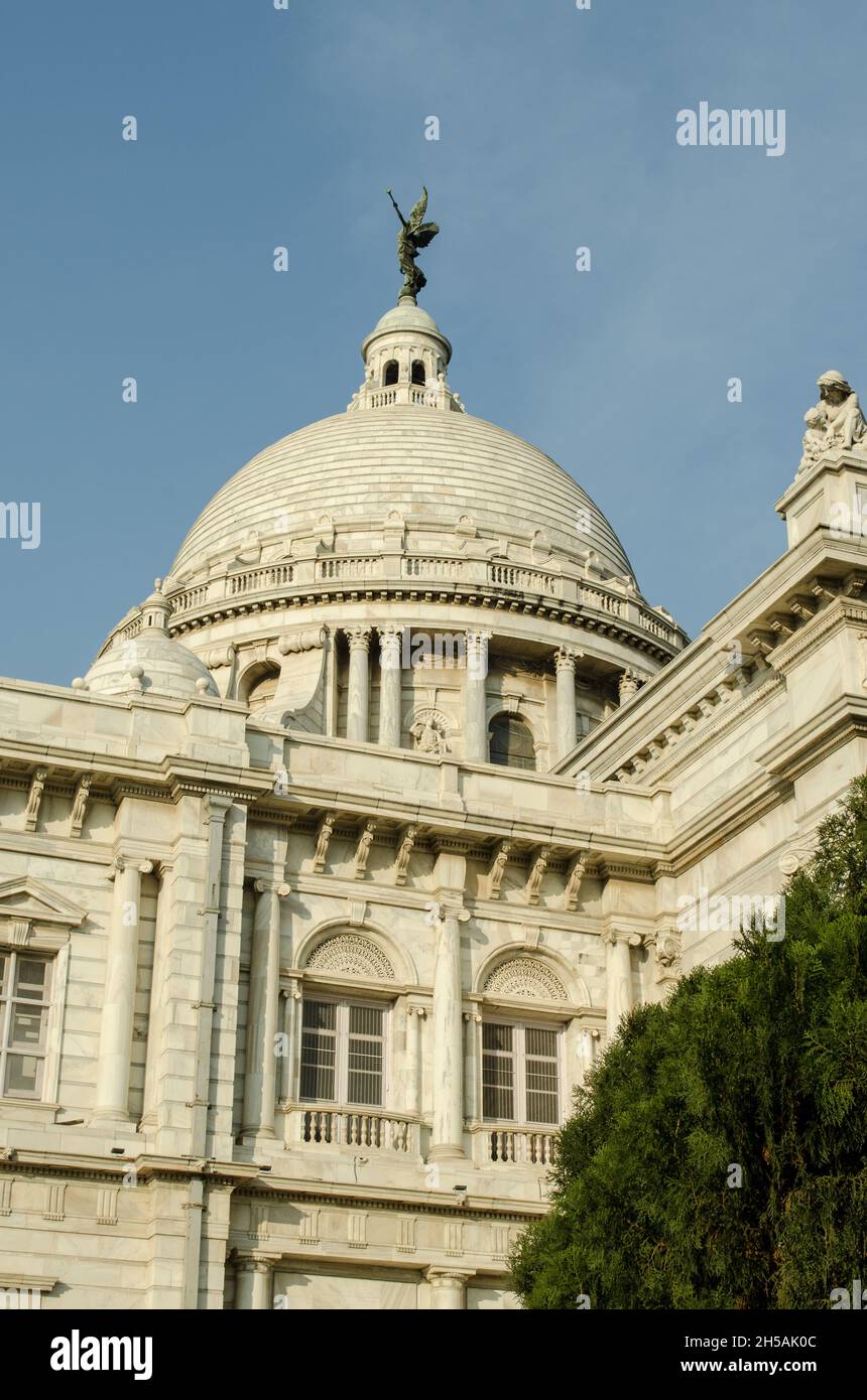 Bâtiment en marbre Victoria Memorial à Kolkata, Inde Banque D'Images
