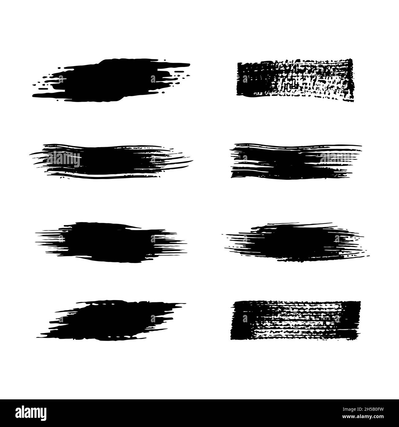 Motif abstrait de contour de pinceau noir Illustration de Vecteur