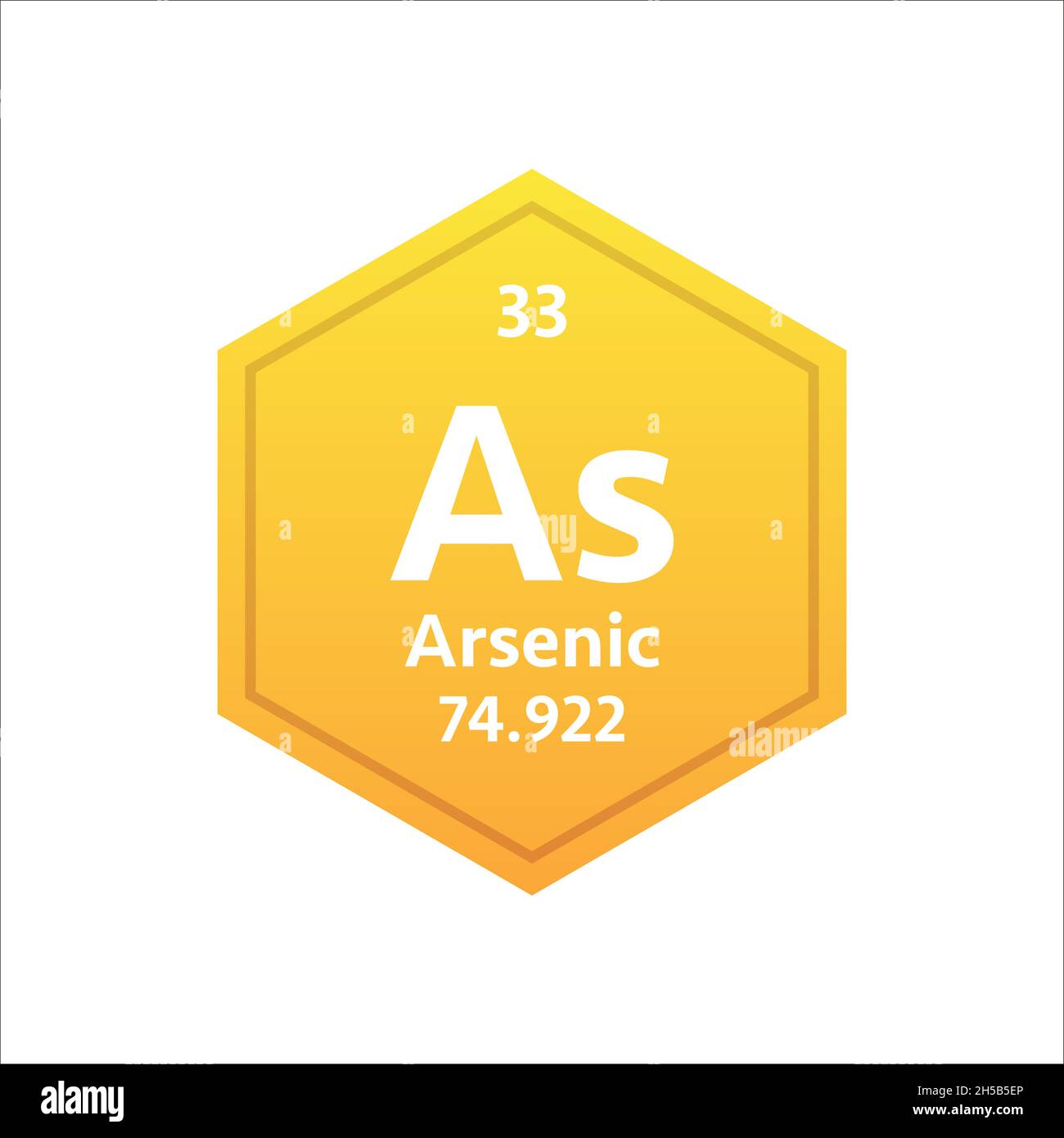 Symbole d'arsenic.Élément chimique du tableau périodique.Illustration du stock vectoriel. Illustration de Vecteur