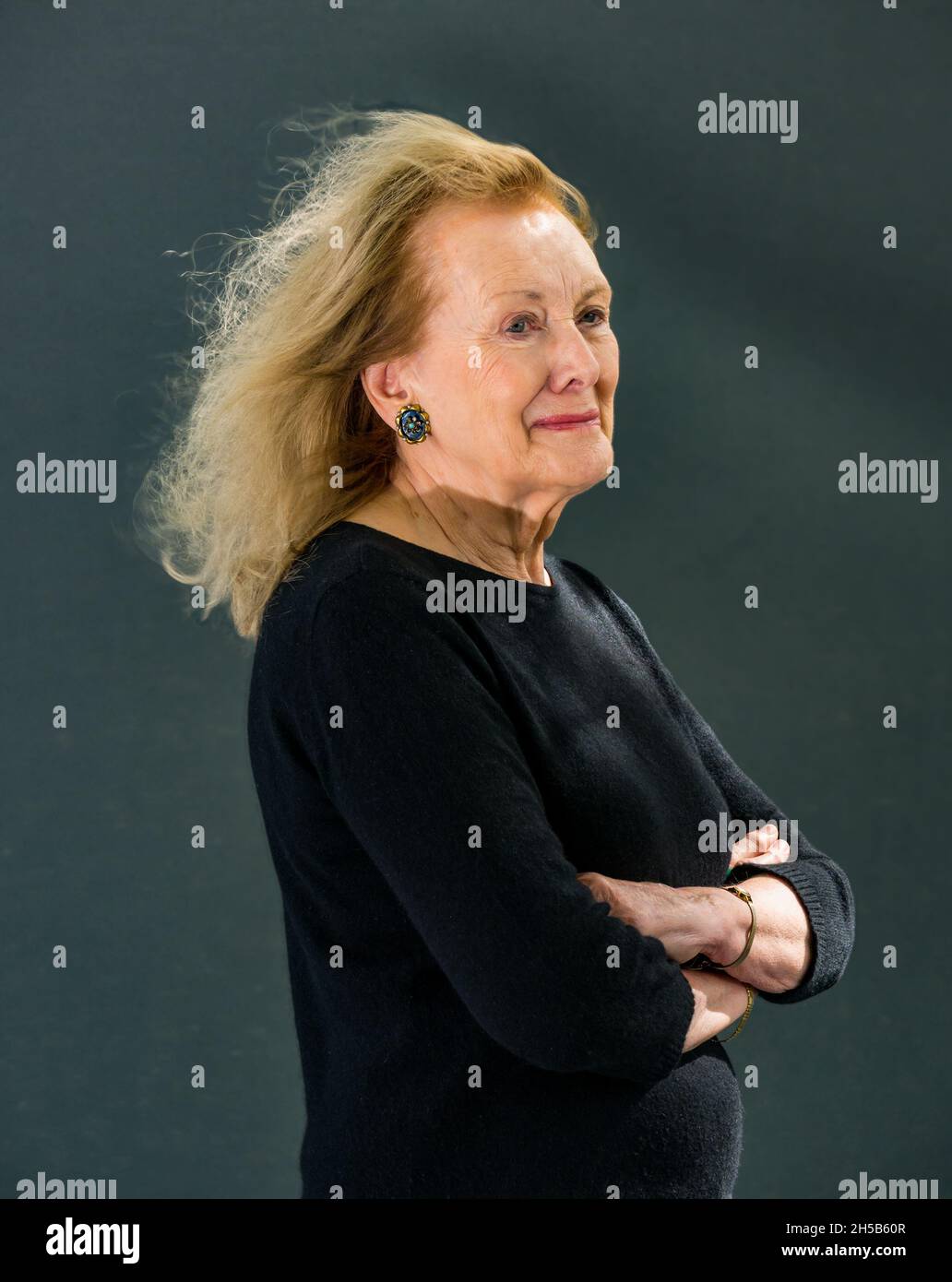 Annie Ernaux, auteure française et écrivaine de longue date du Booker Prize, au Edinburgh International Festival, Écosse, Royaume-Uni en 2019 Banque D'Images