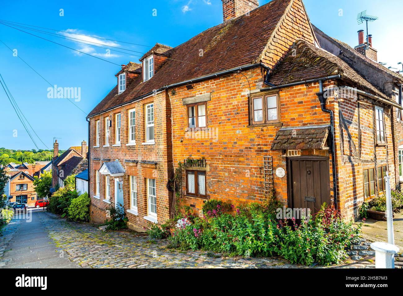 Cottage en briques à Arundel, West Sussex, Royaume-Uni Banque D'Images