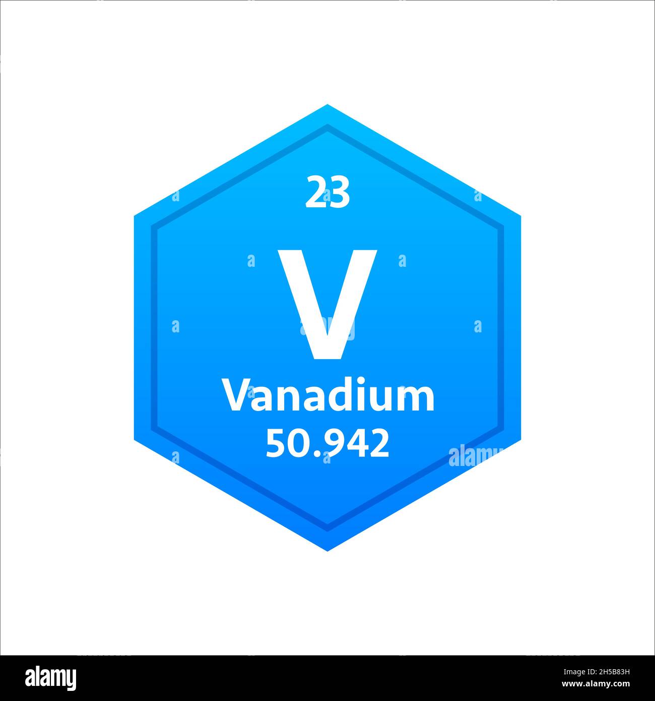 Symbole de vanadium.Élément chimique du tableau périodique.Illustration du stock vectoriel Illustration de Vecteur
