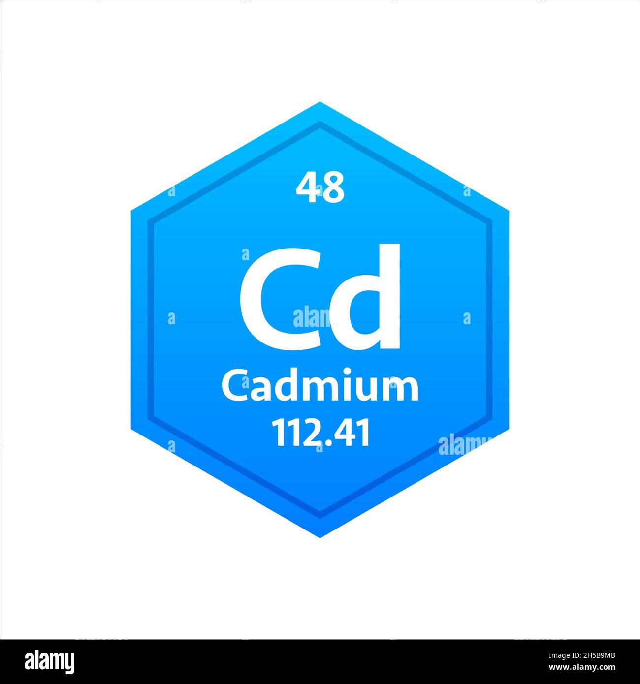 Symbole cadmium.Élément chimique du tableau périodique.Illustration du  stock vectoriel Image Vectorielle Stock - Alamy
