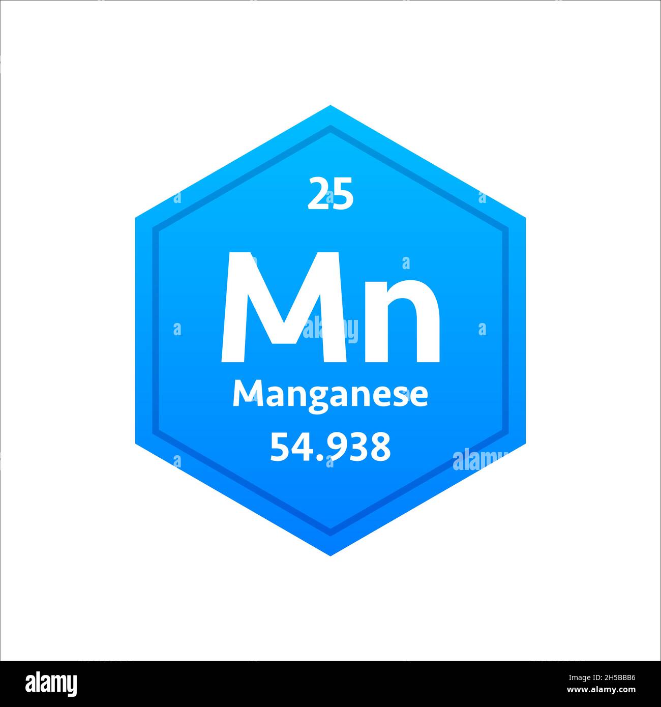 Symbole de manganèse.Élément chimique du tableau périodique — free download
