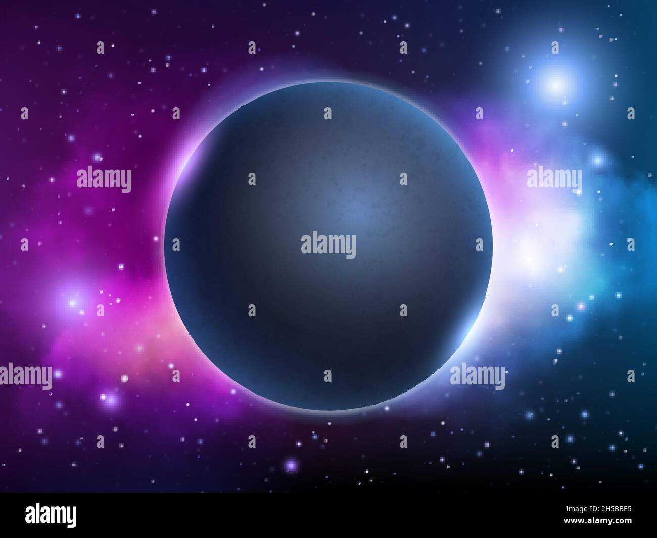 Arrière-plan de l'univers spatial.Globe fantasy magie nuit éclairage planète vecteur abstrait décente image vectorielle Illustration de Vecteur