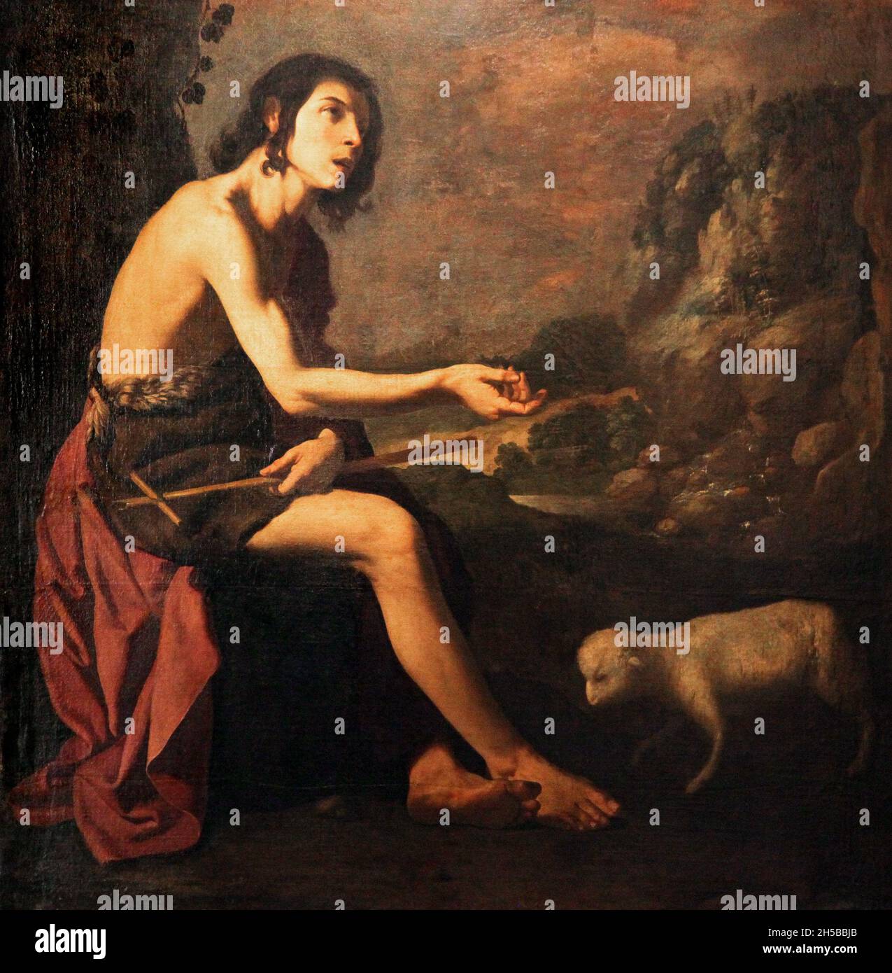 Saint Jean Baptiste par Francisco de Zurbarán 1598-1664 Banque D'Images Saint Jean Baptiste par Francisco de Zurbarán 1598-1664 Banque D'Images