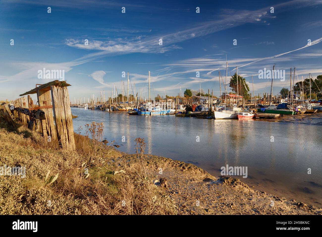 OARE Creek près de Faversham Kent Banque D'Images