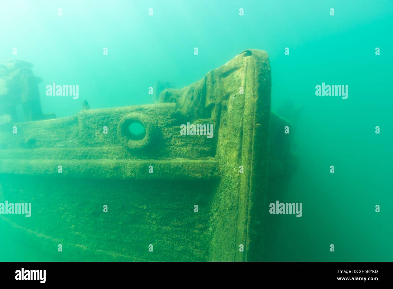 L'arc de l'épave des Bermudes trouvé dans la baie Murray près de Grand Island Munising Banque D'Images