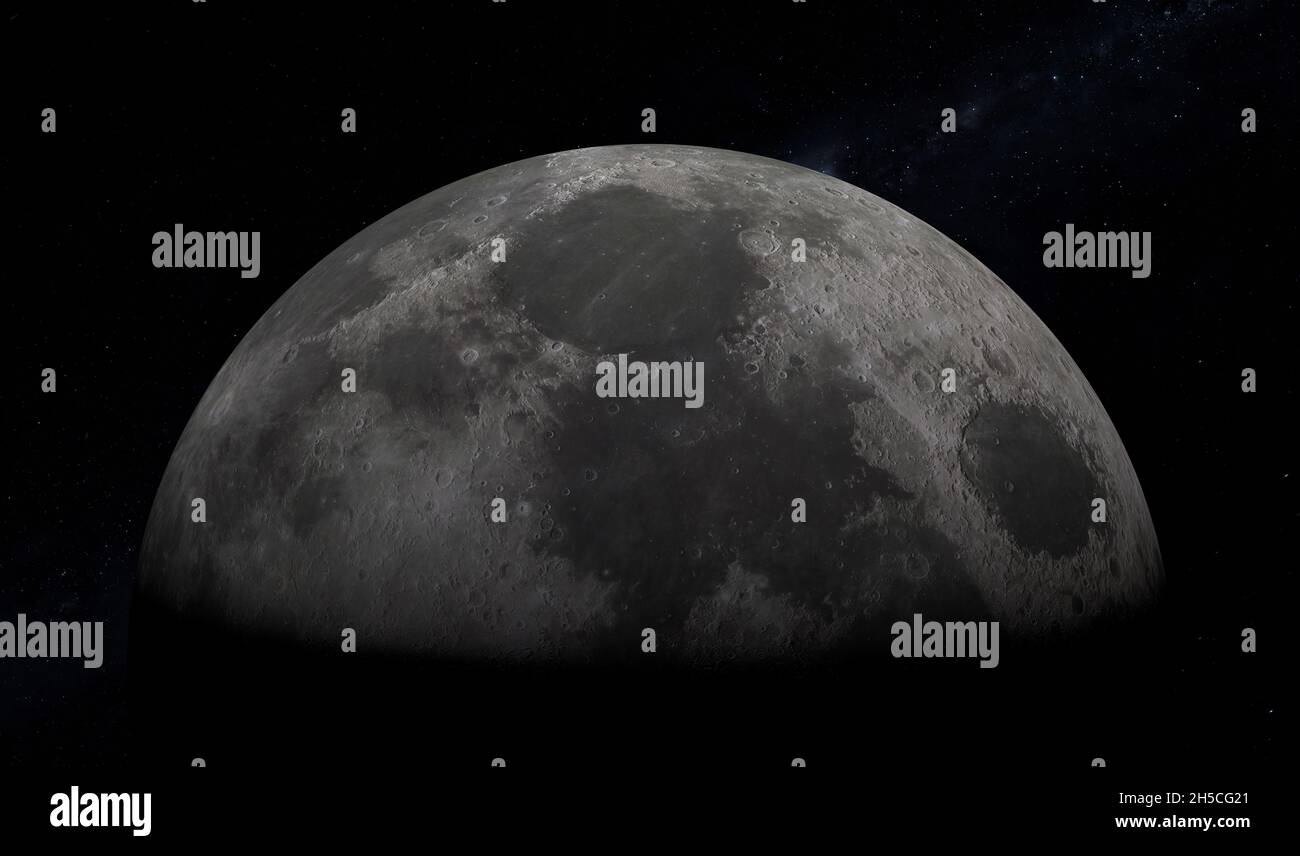 La Lune.Exploration spatiale.Éléments de cette image fournis par la NASA. Banque D'Images