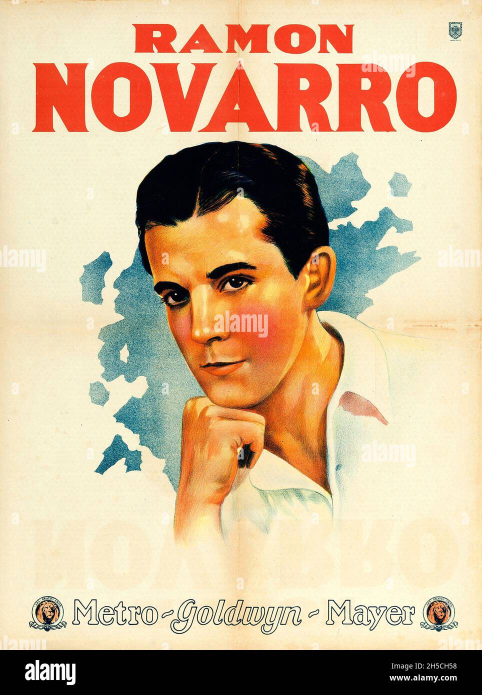 Ramon Novarro (MGM, années 1920).Affiche de personnalité Argentine. Banque D'Images