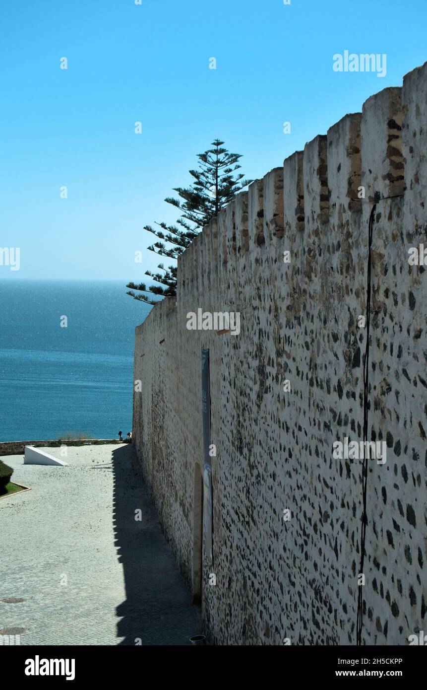 Château de Sines mur.Sines, Alentejo, Portugal Banque D'Images