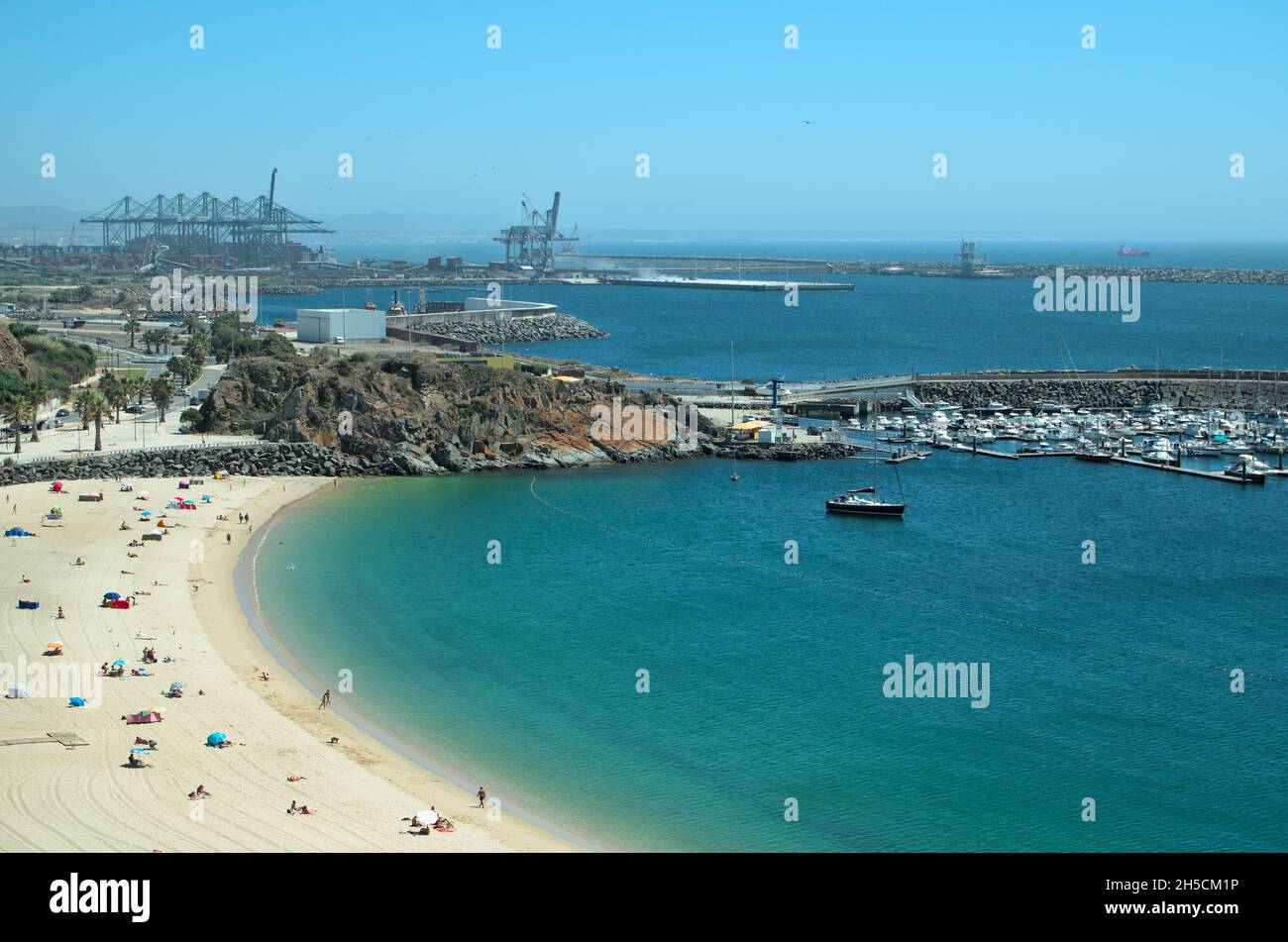 Plage de Vasco da Gama à Sines.Alentejo, Portugal Banque D'Images