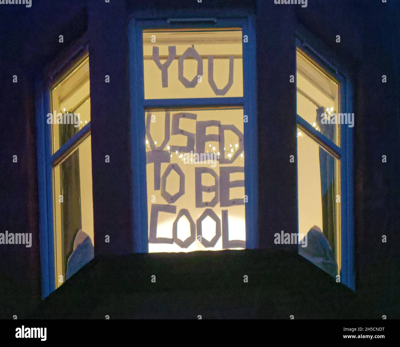 Glasgow, Écosse, Royaume-Uni 8 novembre 2021.Les concepts du thème du changement climatique ont été le thème moteur dans le champ de bataille de la ville qui se tient actuellement pendant la conférence cop26 coïncidente en même temps.La Wanderland d'hiver est une célébration croissante qui se déroule par intermittence au cours de l'année dans des quartiers définis au Royaume-Uni avec un thème décidé localement qui se traduit par des fenêtres avant artistiquement décorées « Covid-safe moyen de relier les gens, transformant les rues en galeries extérieures magiques ».Crédit Gerard Ferry/Alay Live News Banque D'Images