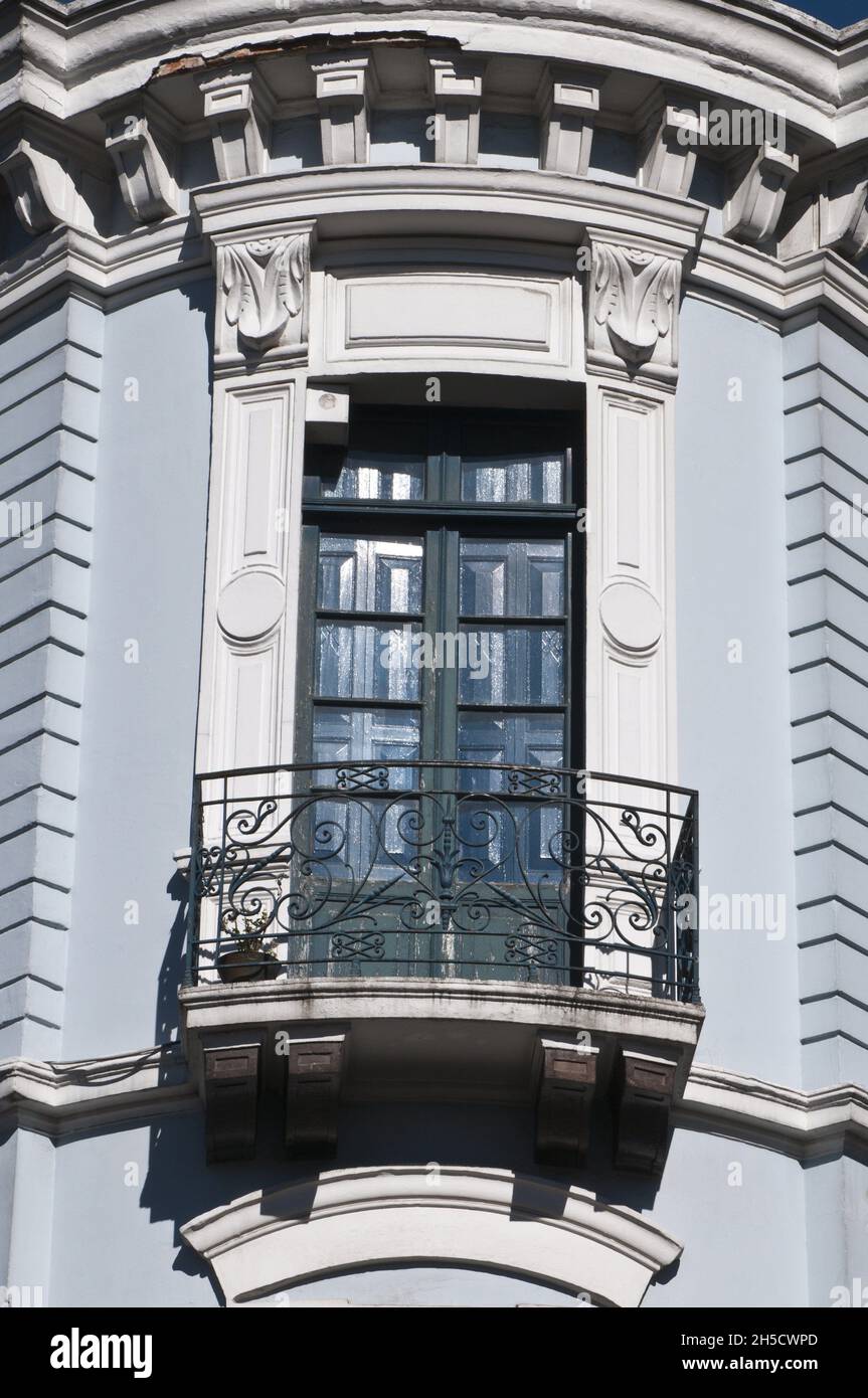 Balcon dans le Centre historique, Equateur, Quito Banque D'Images