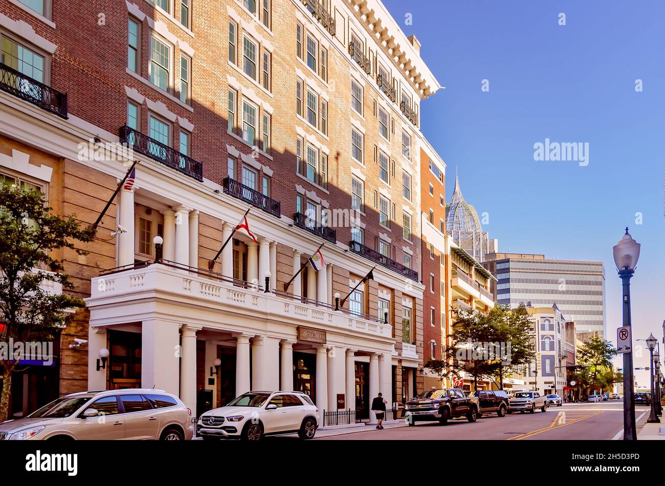 L'hôtel historique Battle House est photographié, le 6 novembre 2021, à Mobile, Alabama. Banque D'Images