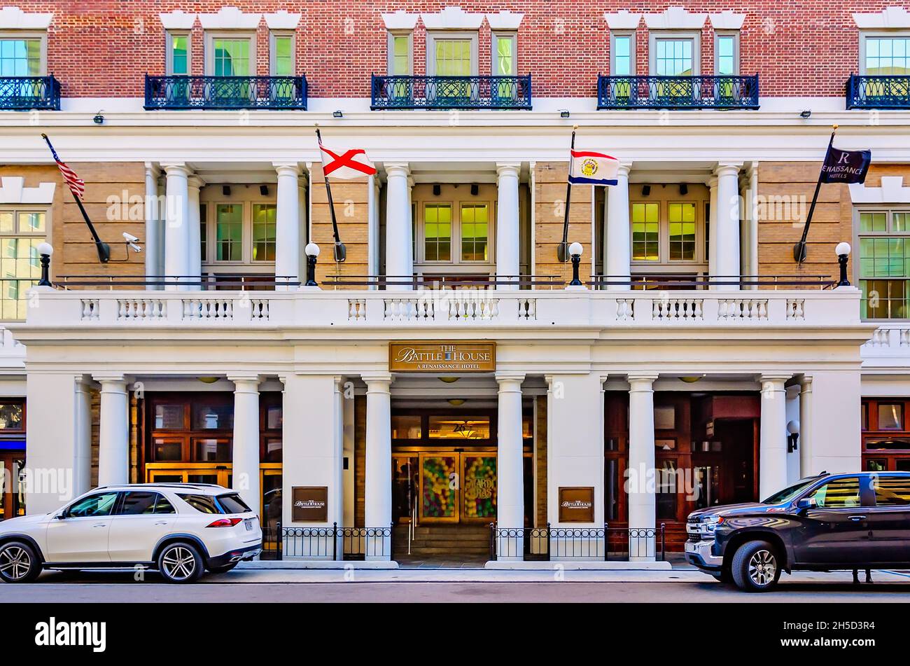 L'hôtel historique Battle House est photographié, le 6 novembre 2021, à Mobile, Alabama. Banque D'Images