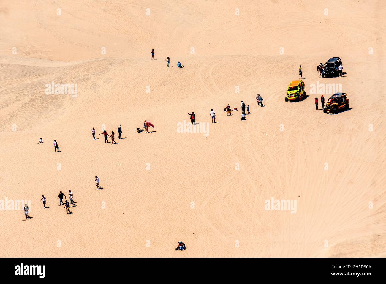 La zone de conservation régionale de Laguna de Huacachina, ICA, Pérou Banque D'Images