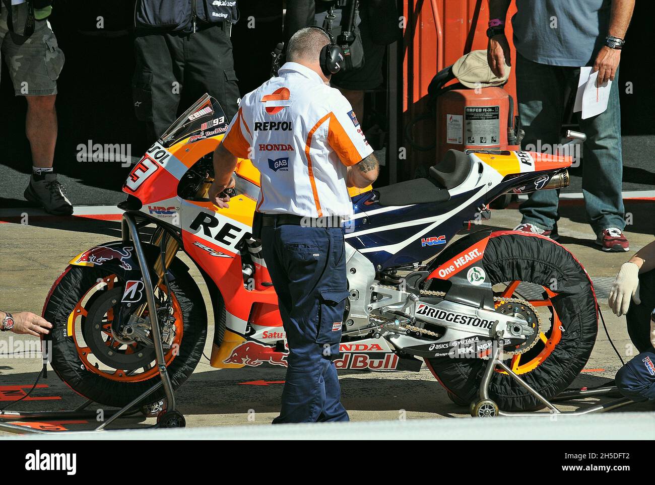 Marc Márquez-Honda MotoGP 2015 sur le circuit Barcelone Catalunya, Montmeló, Espagne Banque D'Images