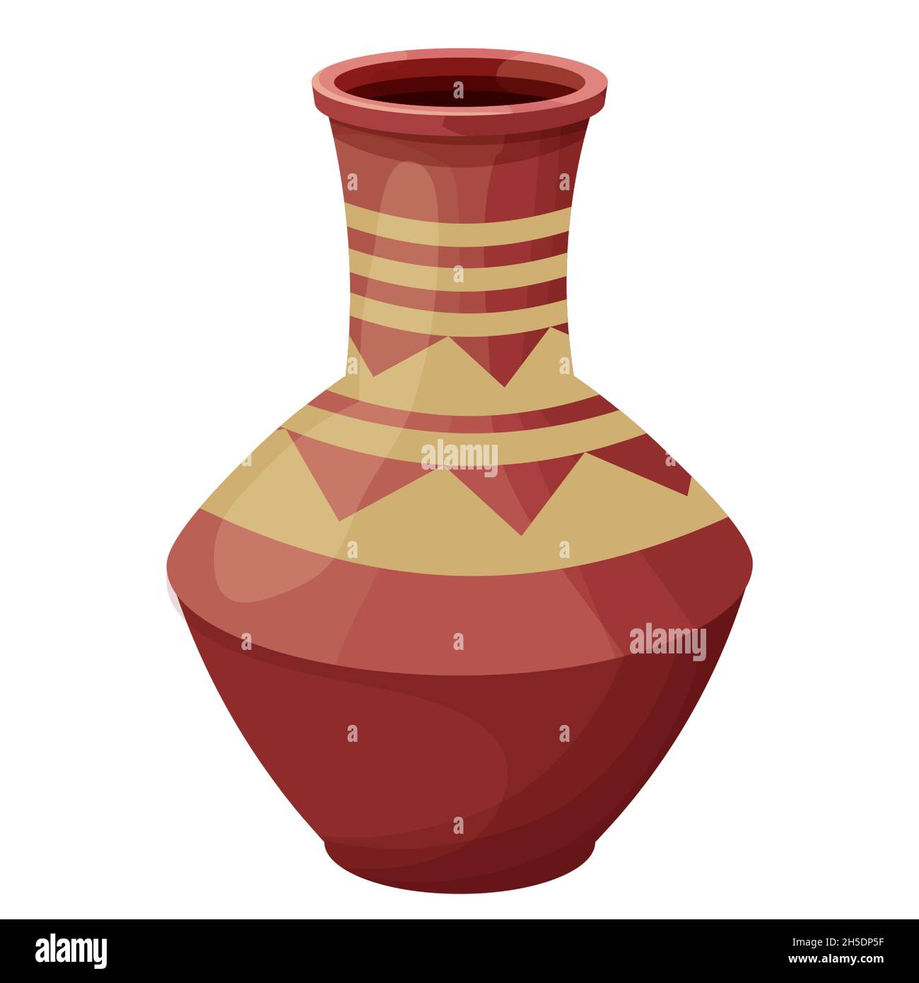 Pot africain, vase en céramique, artefact tribal artisanal de style dessin  animé isolé sur fond blanc.Amphora d'argile, .Illustration vectorielle  Image Vectorielle Stock - Alamy