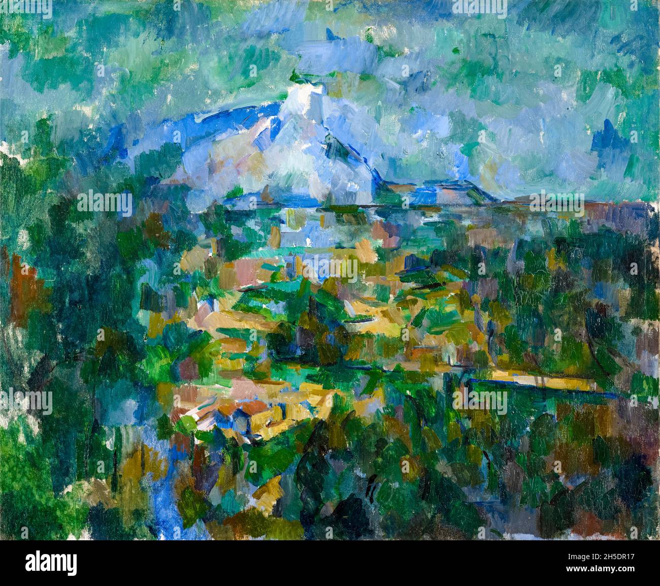 Paul Cézanne, Mont Sainte-victoire, vue de Lauves, peinture paysagère, 1904-1906 Banque D'Images