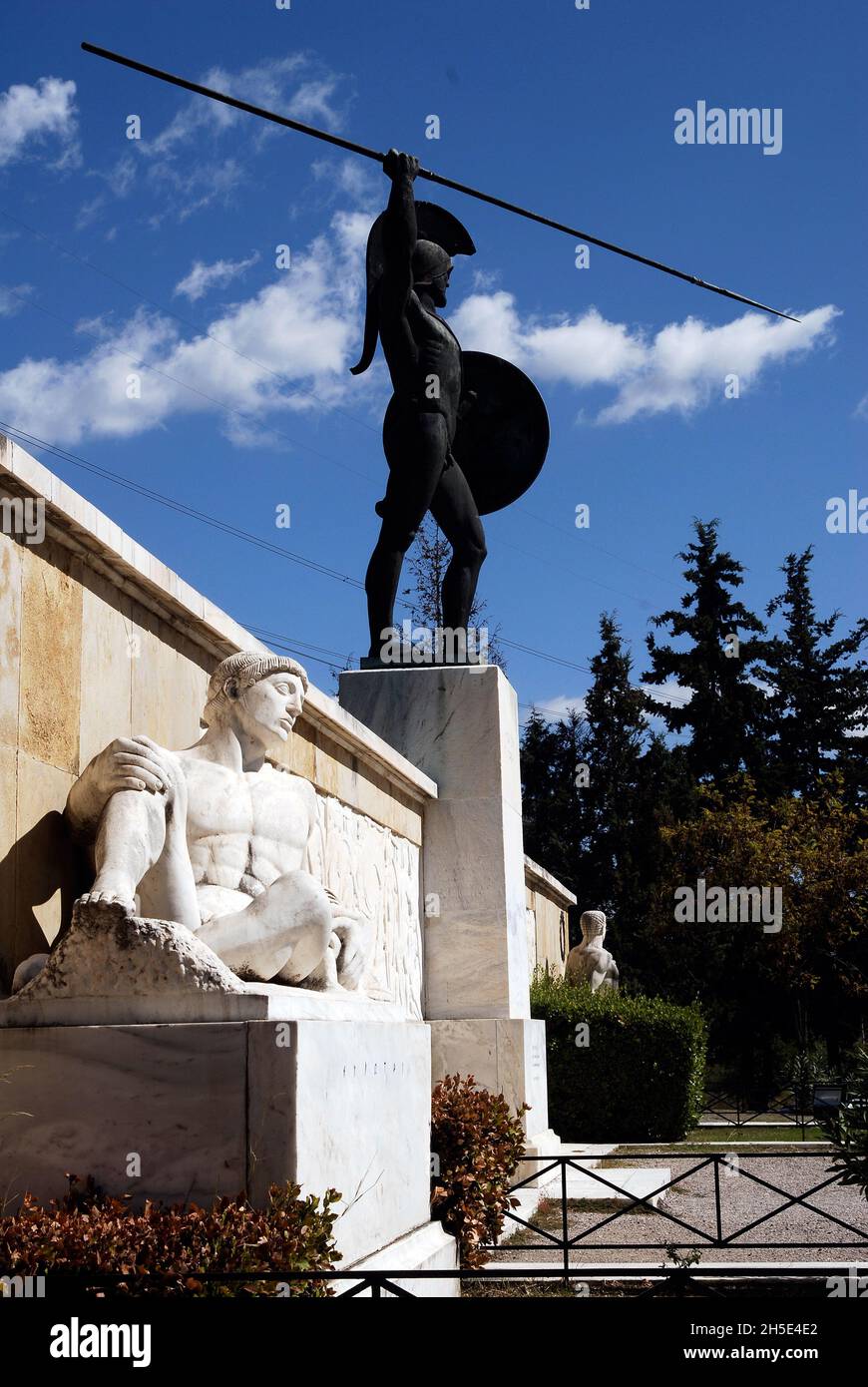 Grèce_bataille de Thermopylae_monument Leonidas Banque D'Images
