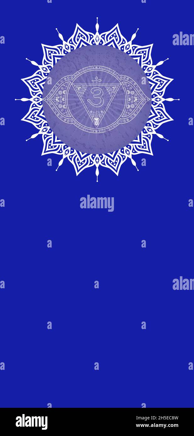 Ensemble de symboles chakras isolés sur fond de couleur Banque D'Images