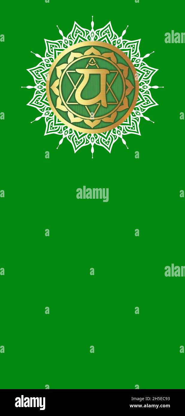 Ensemble de symboles chakras isolés sur fond de couleur Banque D'Images