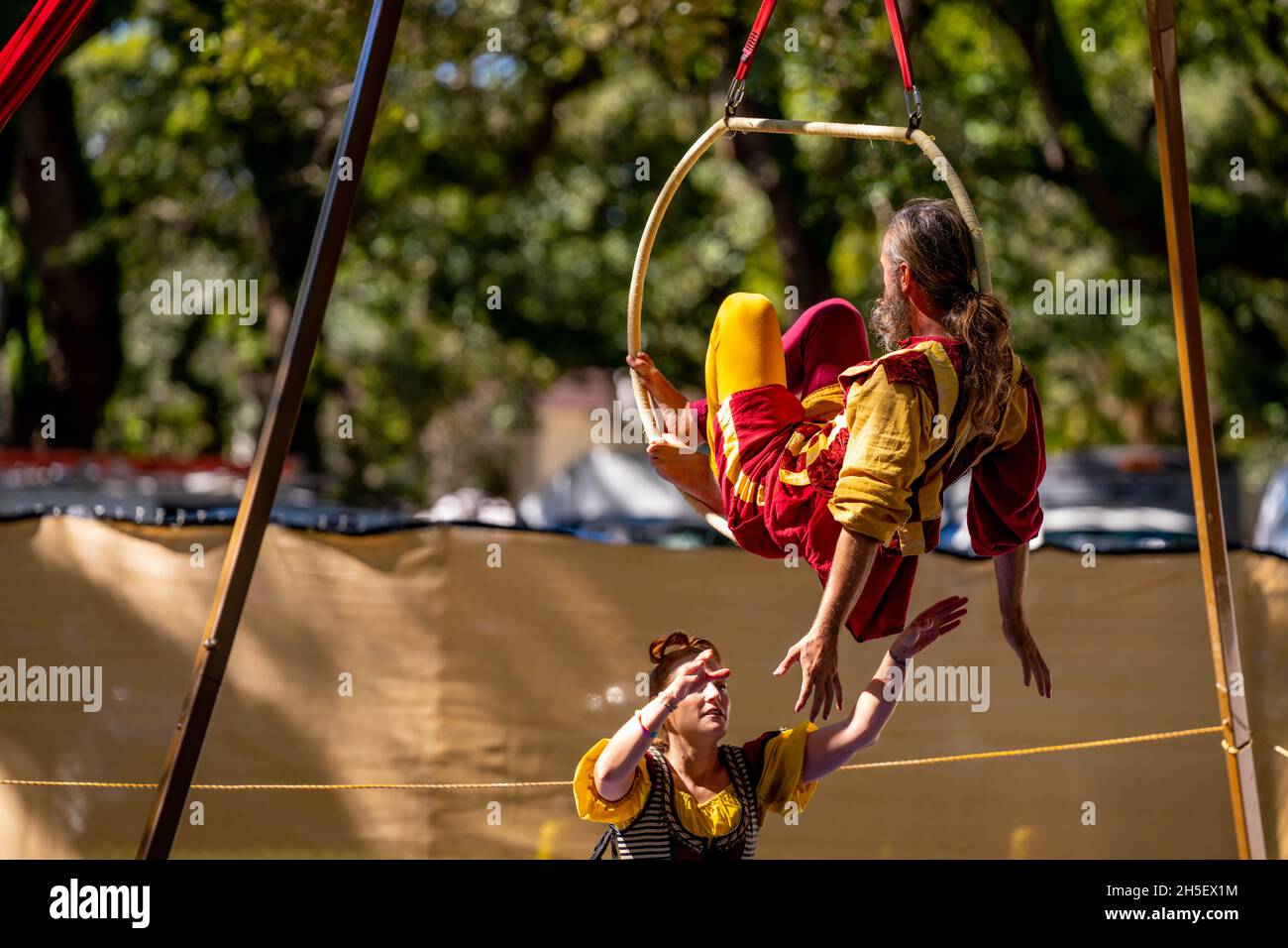 Hollywood, FL, USA - 31 octobre 2021: Scène au Camelot Days Medieval Festival TY Park Hollywood FL Banque D'Images