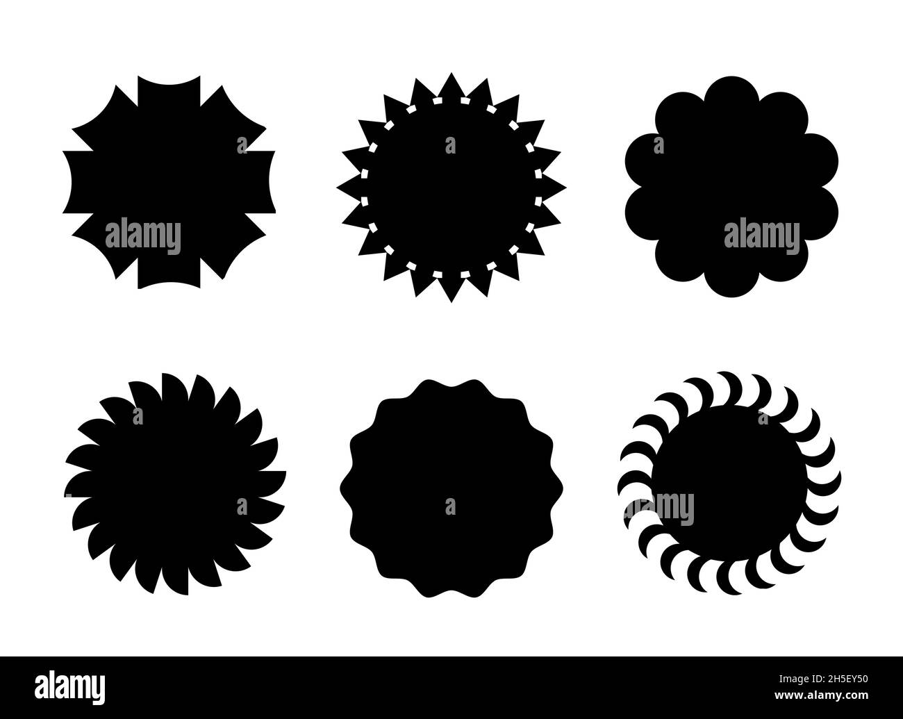 Ensemble d'autocollants avec une image de formation d'étoiles ou de rayons du soleil.Étiquettes et autocollants vintage.Éléments de conception.Illustration vectorielle. Illustration de Vecteur