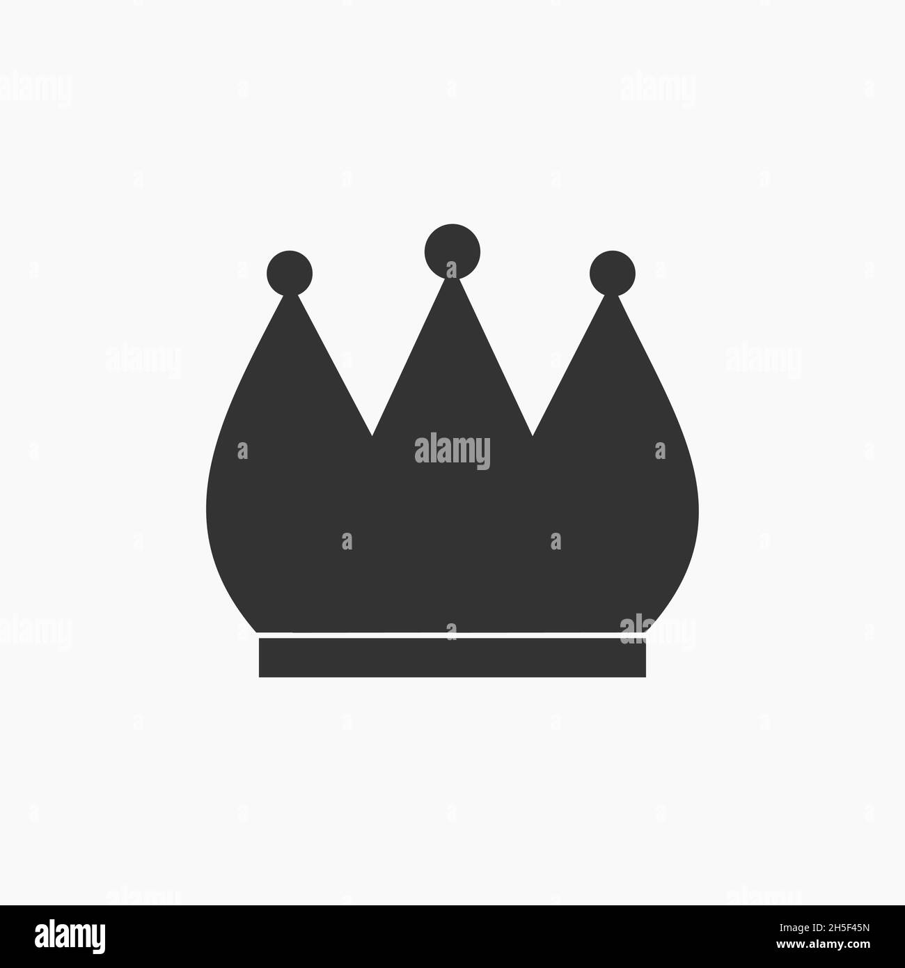 Icône de symbole de couronne noire.Illustration vectorielle. Illustration de Vecteur