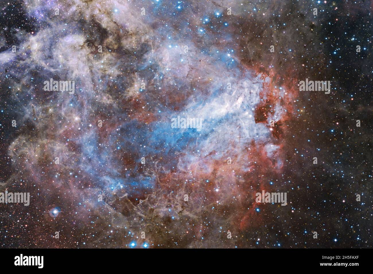 Nebula, groupe d'étoiles dans l'espace profond. Science-fiction art. Éléments de cette image fournis par la NASA. Banque D'Images
