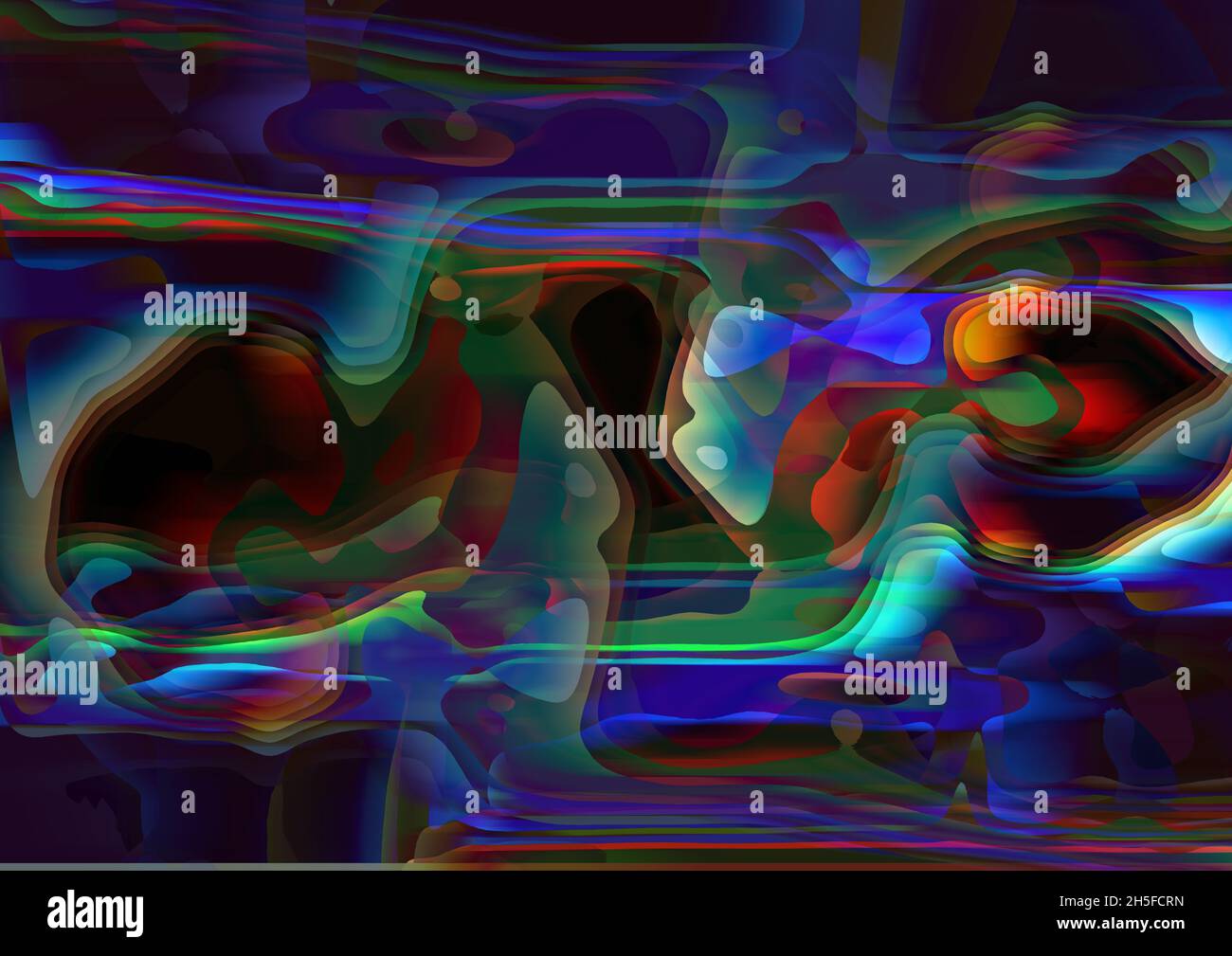 L'art abstrait, psychédélique mystique, un voyage à l'âme. Banque D'Images