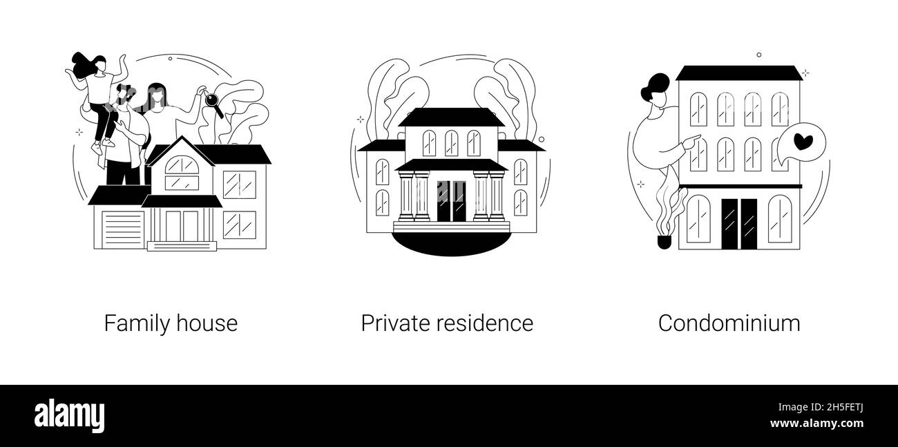 Illustrations vectorielles abstraites du marché immobilier. Illustration de Vecteur