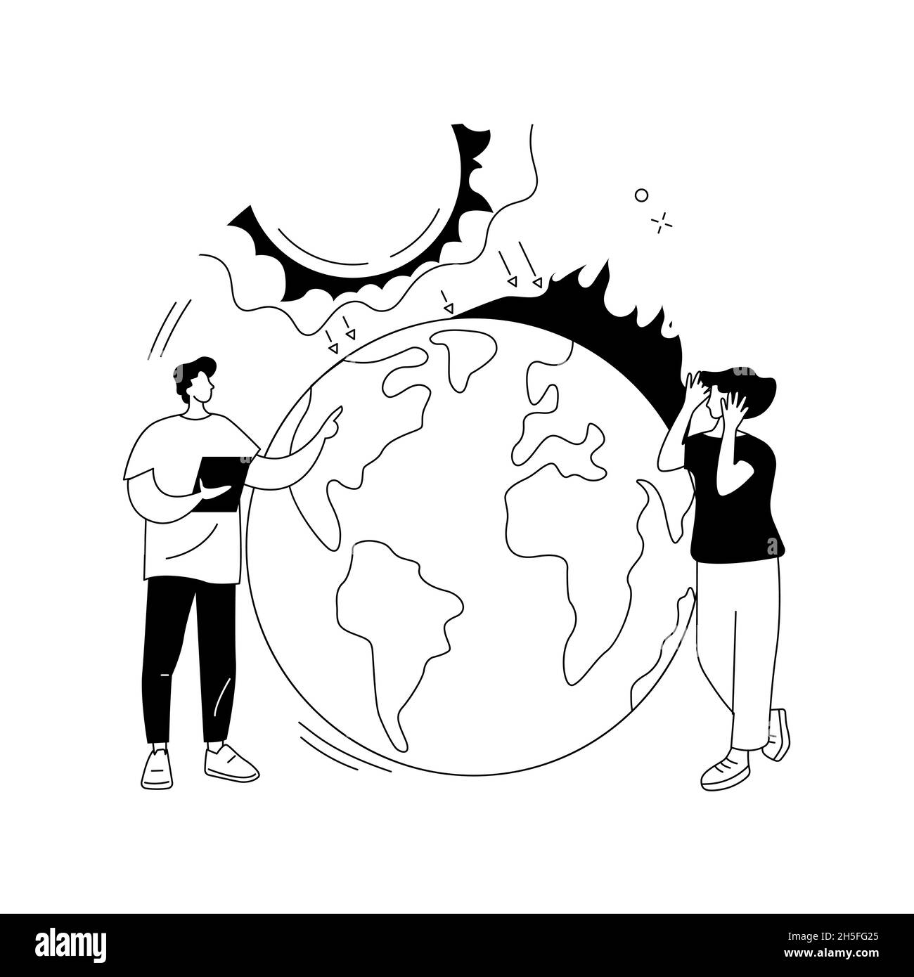 Illustration vectorielle abstraite de concept d'effet de serre. Illustration de Vecteur