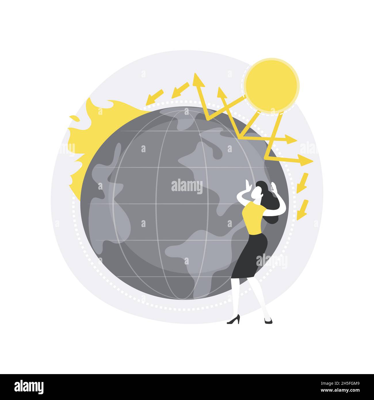 Illustration vectorielle abstraite de concept d'effet de serre. Illustration de Vecteur