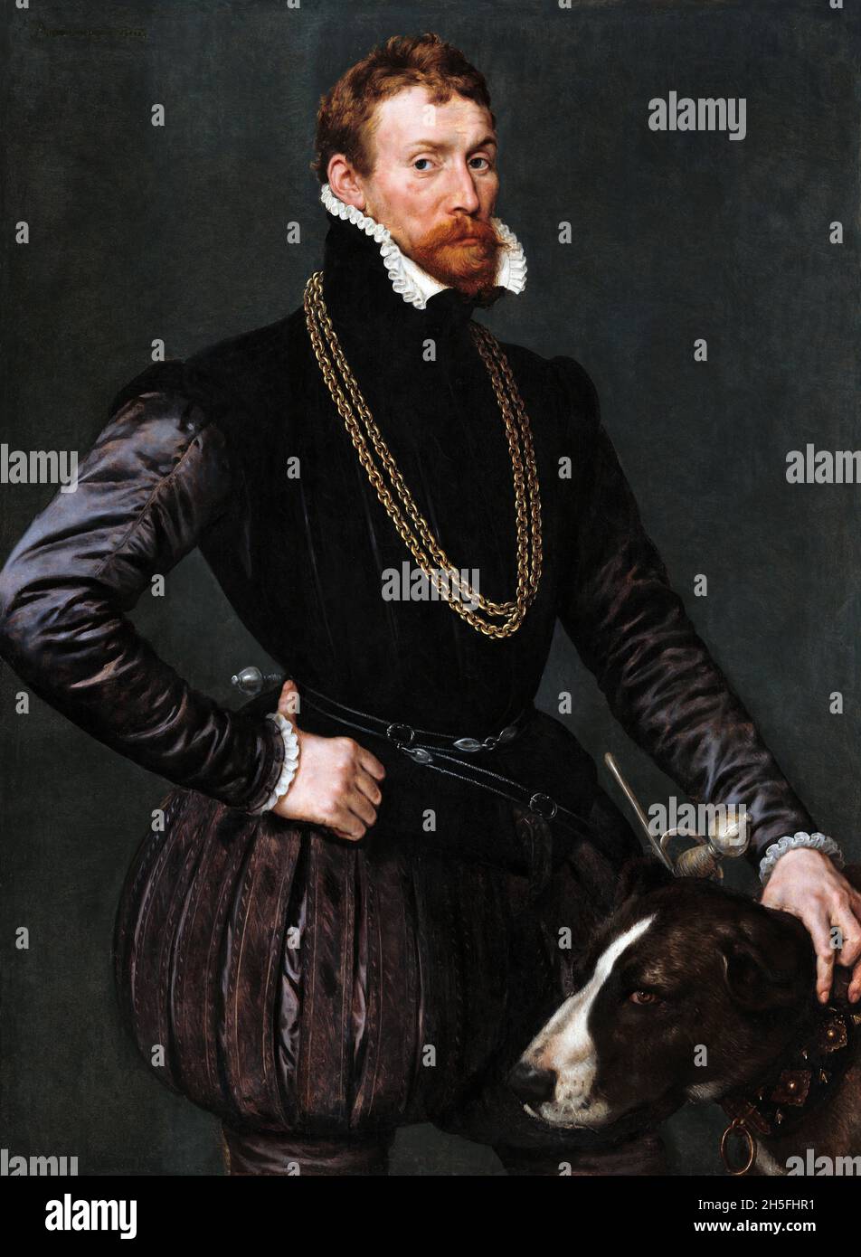 Portrait d'un homme par Antonis Mor (c.1518-1576), huile sur toile, 1569 Banque D'Images