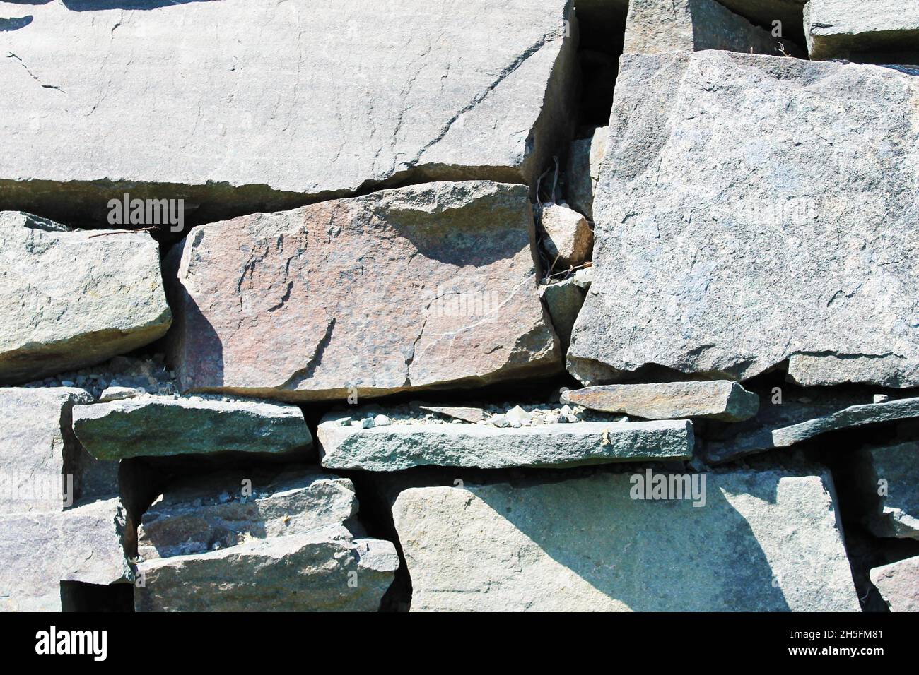 Gros plan d'un mur de roche. Banque D'Images