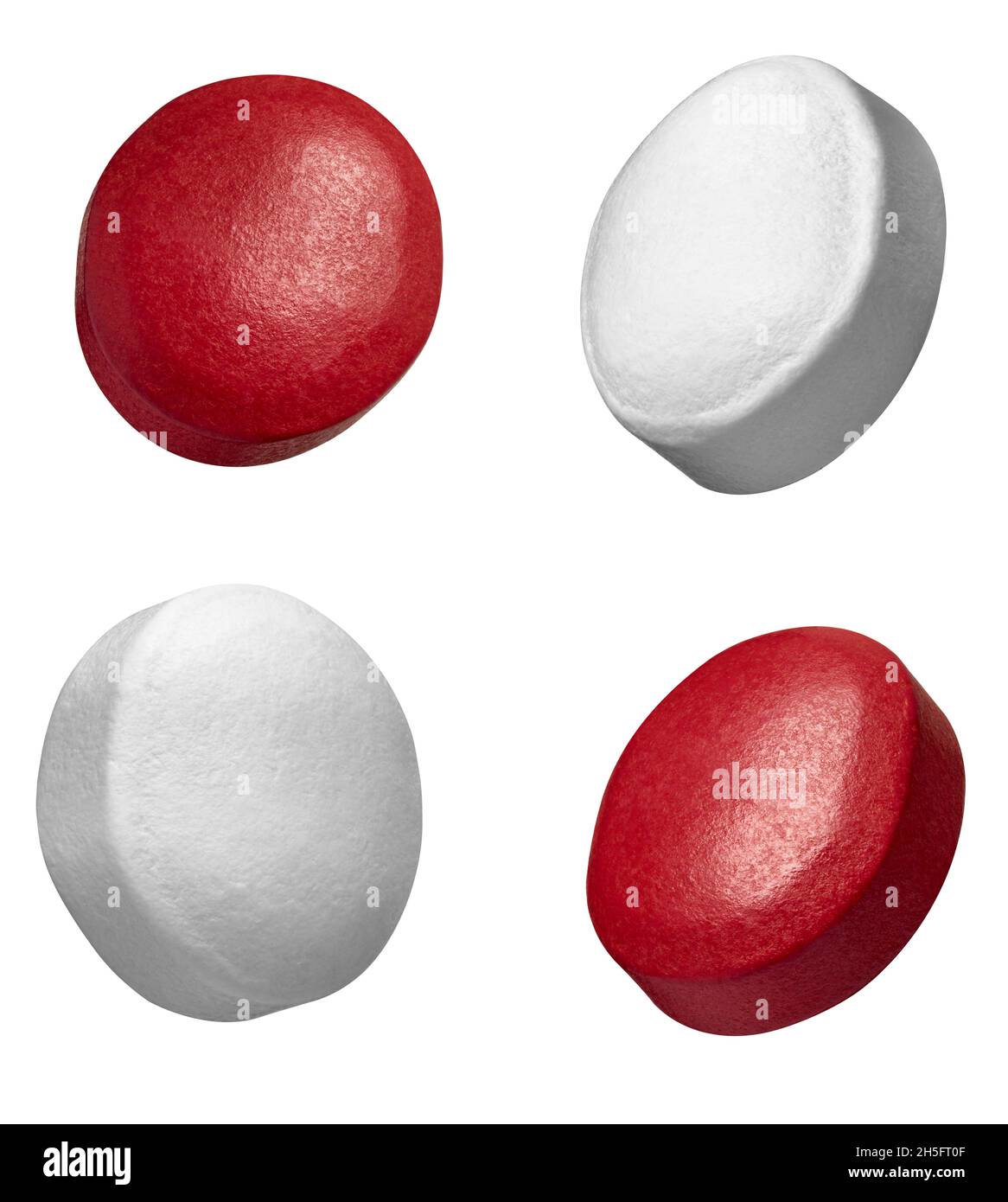 médicament médical à comprimé rouge blanc Banque D'Images
