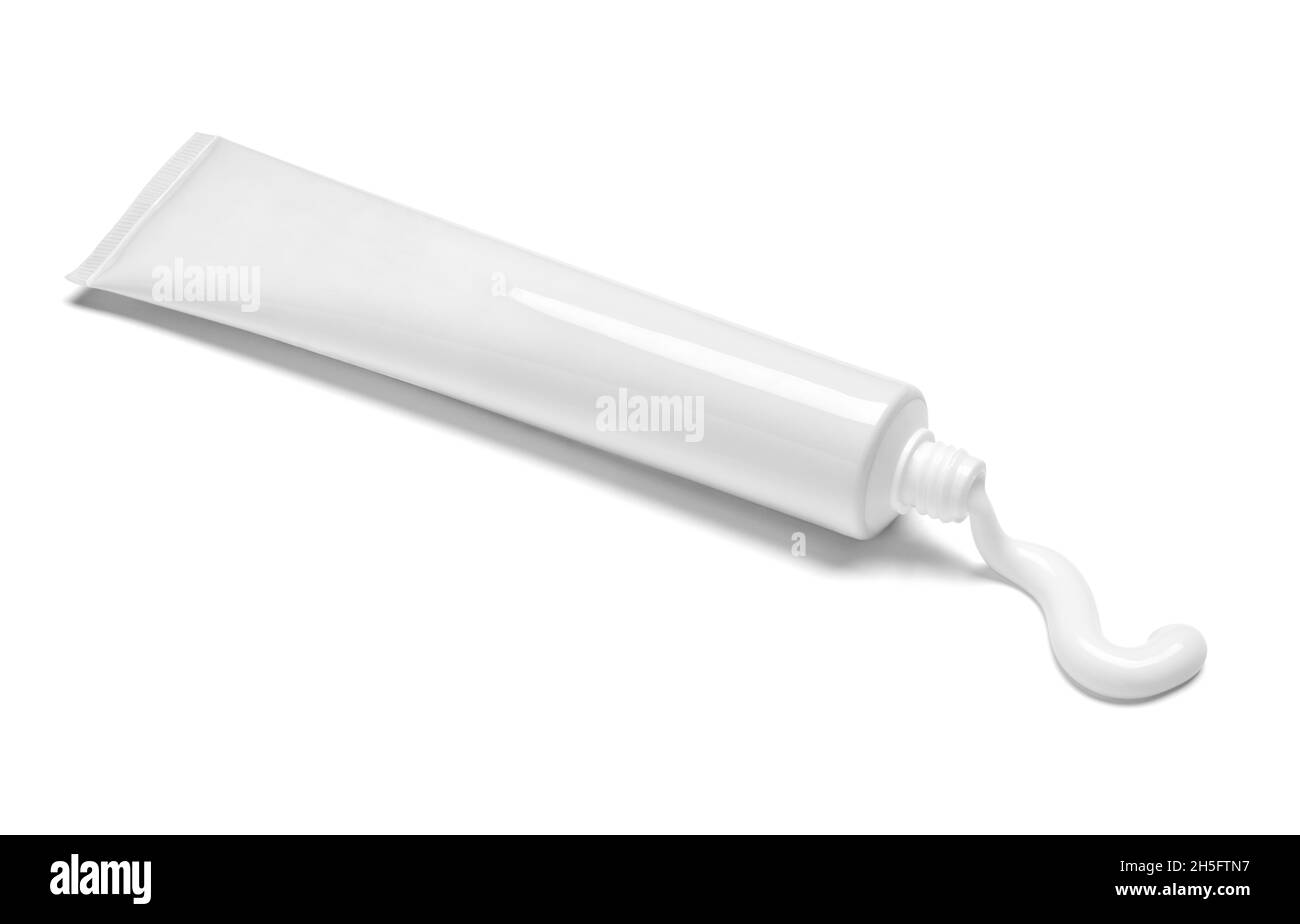 dentifrice crème beauté tube blanc hygiène soins de santé Banque D'Images