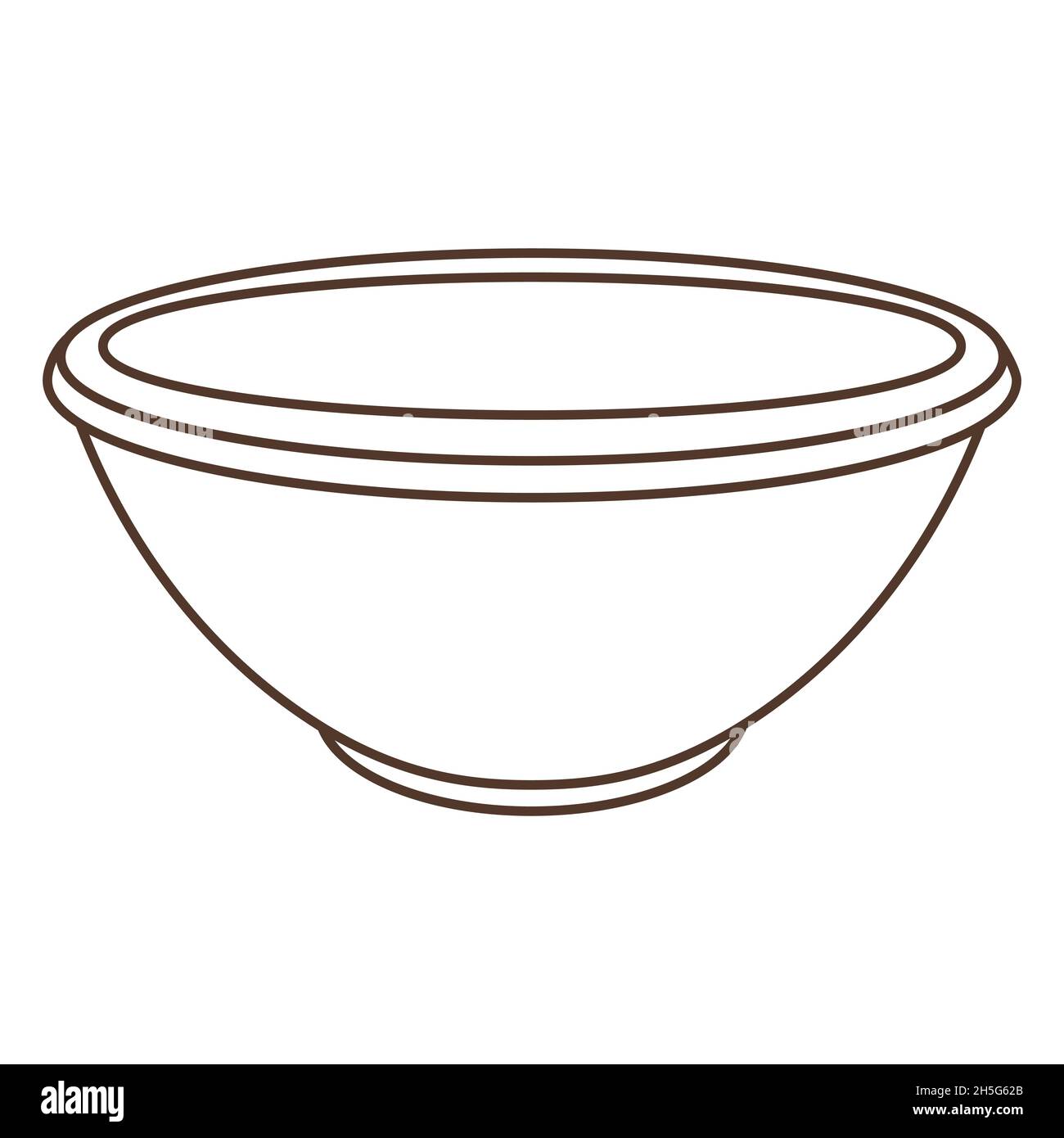 Illustration du bol de cuisson.Ustensile de cuisine et de restaurant  stylisé Image Vectorielle Stock - Alamy