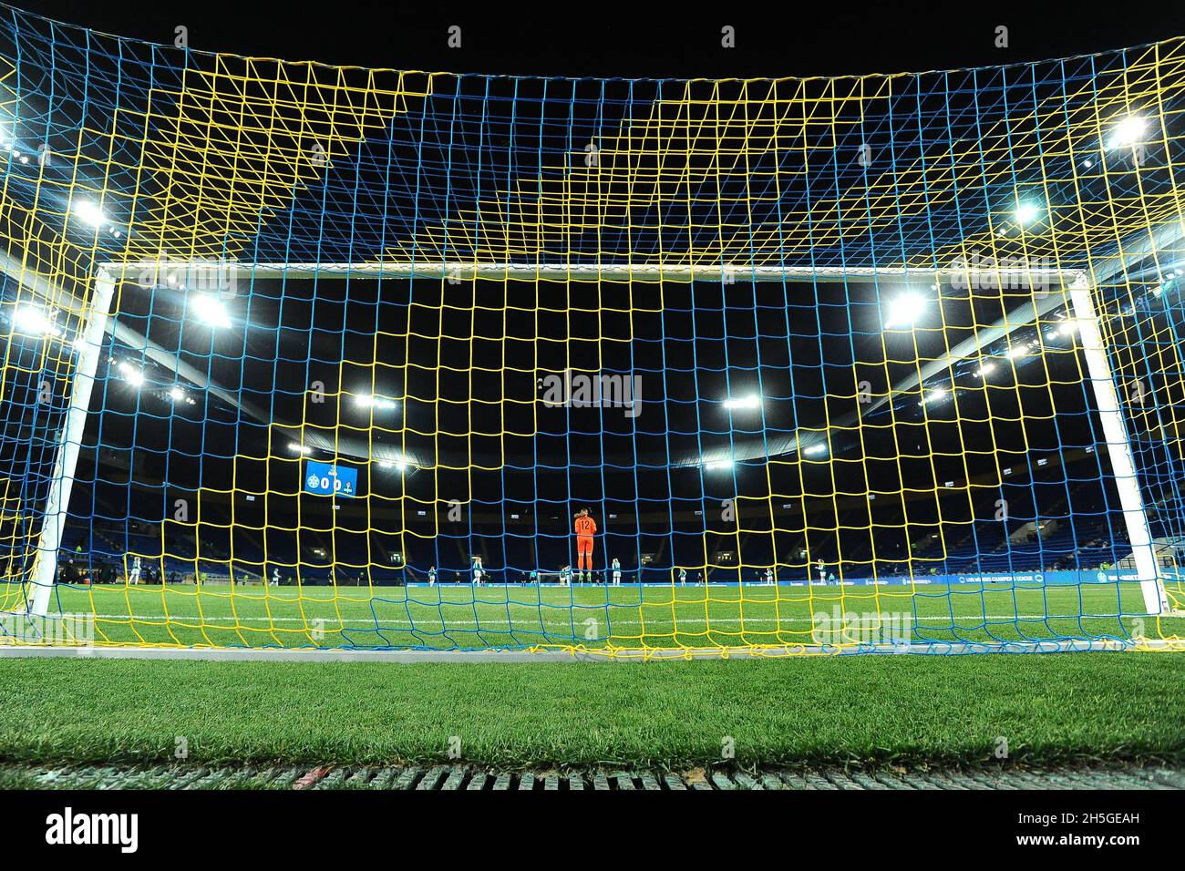 KHARKIV, UKRAINE - 9 NOVEMBRE 2021: The Match Women Champions League WFC Kharkiv vs WFC Breidablik Banque D'Images