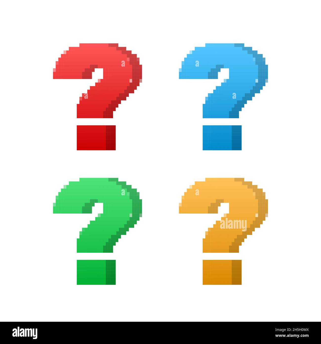 Point d'interrogation pixel art 8 bits.Illustration du stock vectoriel ...