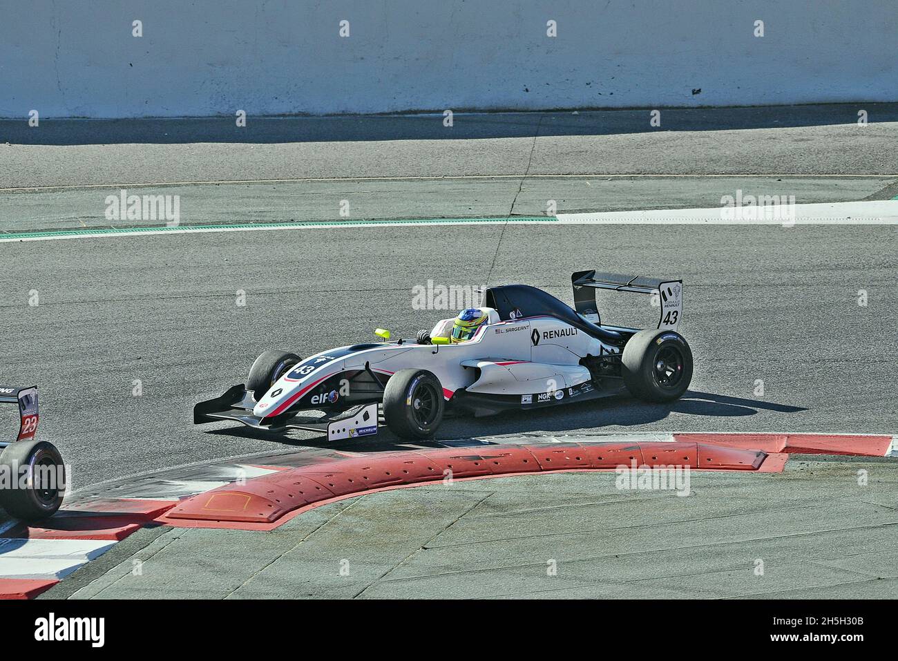 Logan Sargeant dans le Championnat Eurocup Formule Renault 2.0 du circuit de Barcelone Catalunya-2017, Catalogne, Montmelo, Espagne Banque D'Images