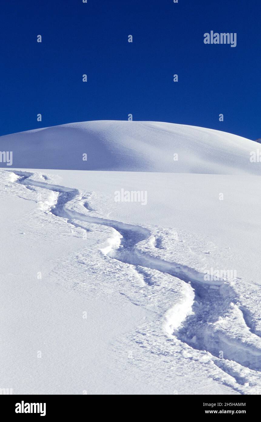 FRANCE, SAVOIE ( 73 ), COURCHEVEL 1850 , HORS PISTE, PISTE DE SKI, DOMAINE DES SPORTS D'HIVER APPELÉ 3 VALLEES Banque D'Images