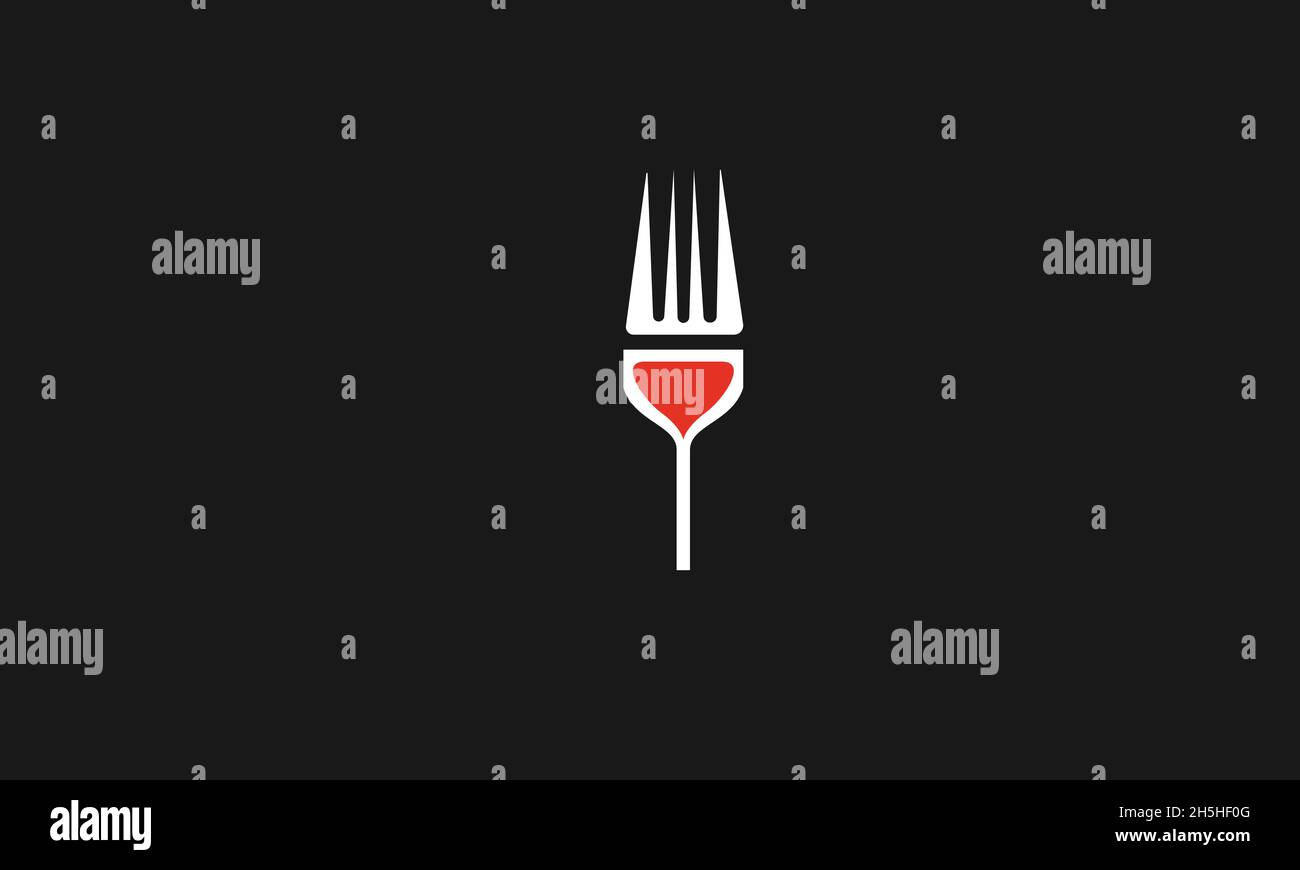 Logo Wine and Restro Illustration de Vecteur