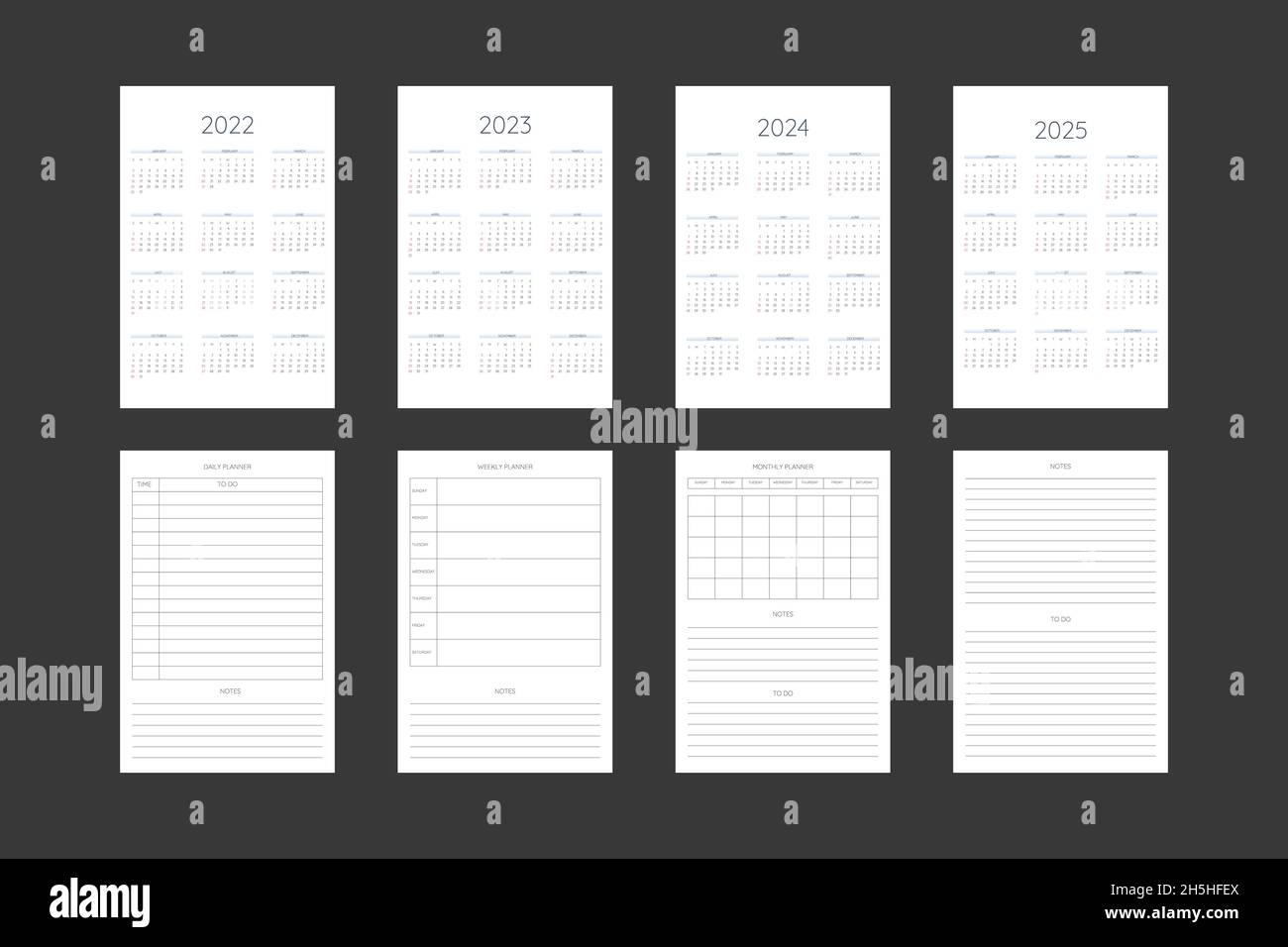 Calendrier Individuel Cp 2023 2024 Modèle De Calendrier 2022 2023 2024 2025 Et De Calendrier Quotidien  Hebdomadaire Mensuel Personnel De Planning Dans Un Style Classique Strict. Calendrier Mensuel Horaire Individuel Im Image Vectorielle Stock - Alamy