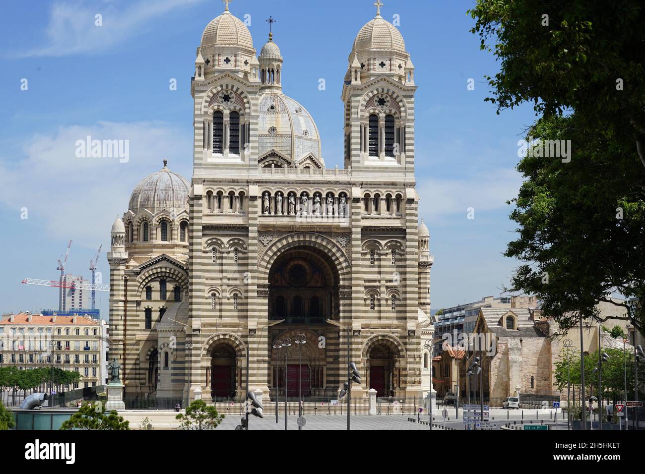 Cathédrale de Marseille, Marseille, Cathédrale de la Major, Cathédrale Sainte-Marie-majeure de Marseille, France Banque D'Images